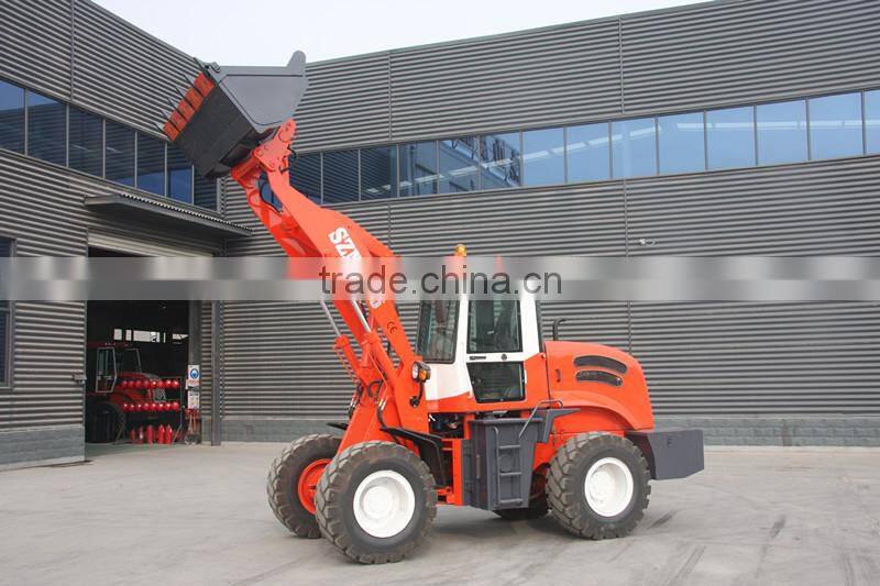 china 2t mini wheel loader with joystick ,AC,quick change