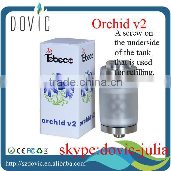 improved orchid v2 rda atomizer with a screw on the bottom of the base