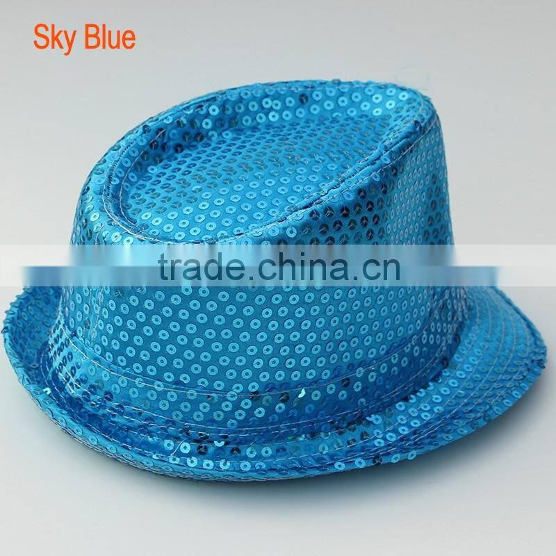 Fashion Flashing Fedora Sequin Gangster Hat Hot Jazz Hat Cap