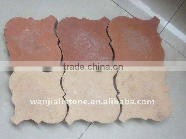 Beige Color Hexagon Terracotta floor tiles