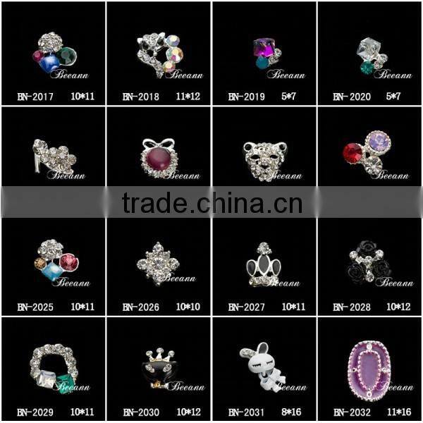 2016 New Style 3D Nail Art Rhinestone Decorations Beauty Colorful Designs Alloy Nail Art For Glitter Manicure Tools
