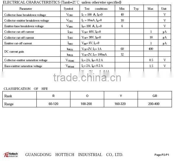 NPN power transistor 2SD882 D882
