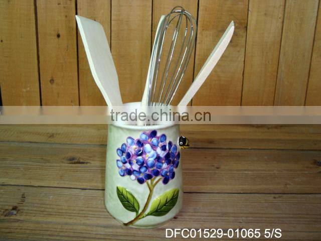 Ceramic porcelain kitchen condiment set