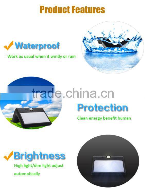 2016 New original factory solar light,high capacity wall light with battery