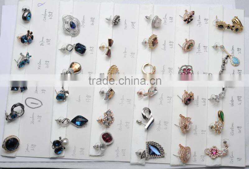 P9750 fashionalbe Luxury crystal stud earrings made with zir