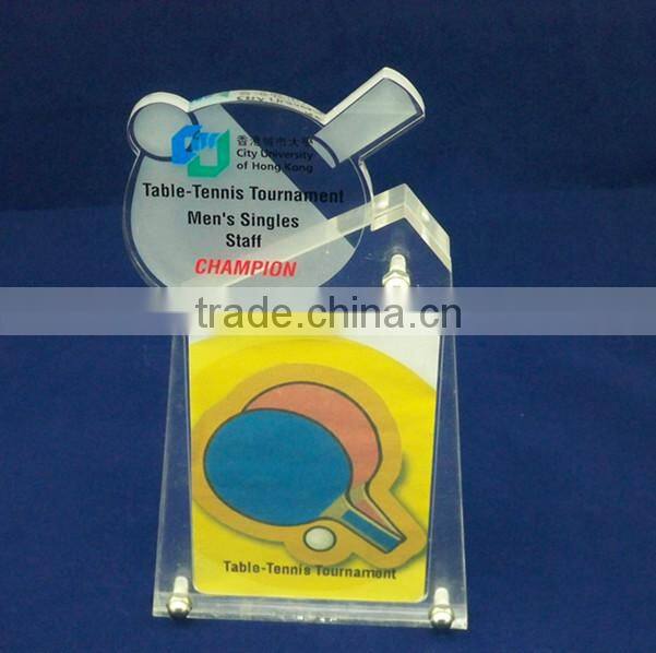 Flower shape achievement awards acrylic trophy