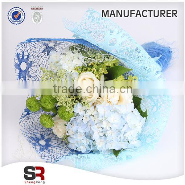 snowflake glittering different size of organza rolls fro package flower