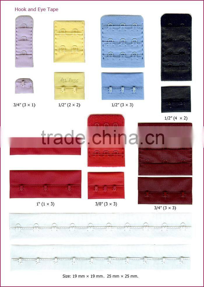 Wholesale hook and eye tape Bust back button underwear hook