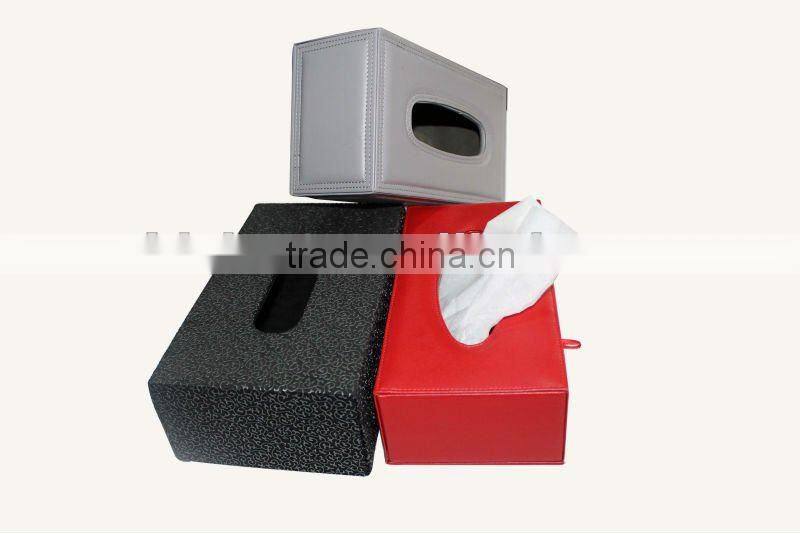 High quality leather tissue boxes,personalized pu leather tissue boxes, tissue boxes manufacturer in China