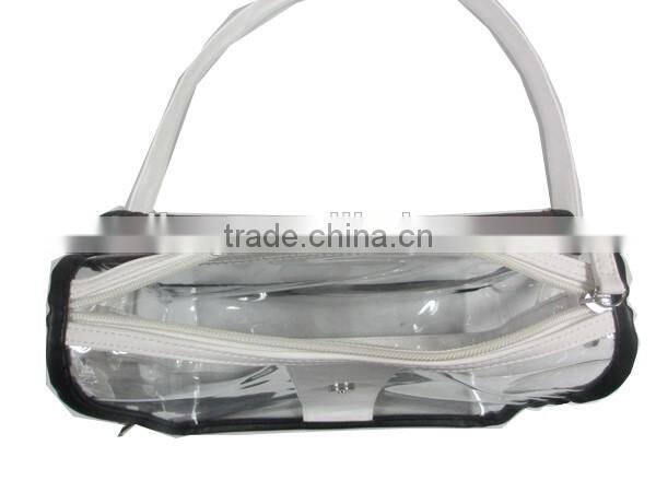 2016 High quaility wholesale PVC shoulder bag for Lady, Transprent PVC for main bag body