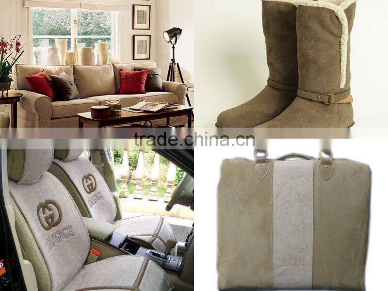 100% poly microfiber 4 way stretch suede fabric for garment dress