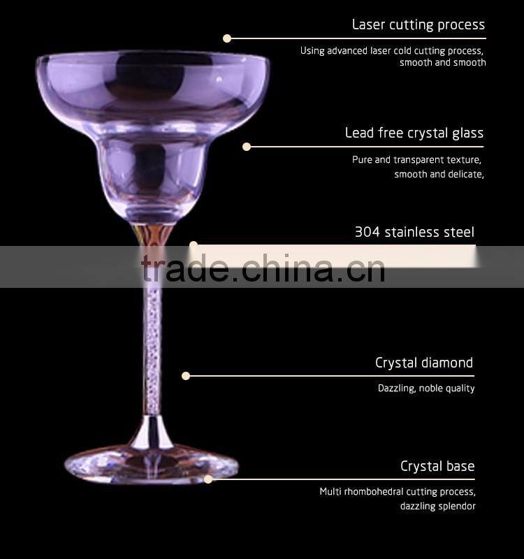 Indoor/ Outdoor Crystal Stemware Cocktail Glasses Decorate Margarita Glass