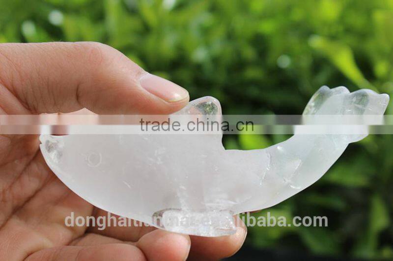 Wholesale cute crystal dolphin as decotive/rock pure crystal dolphin for wholesale