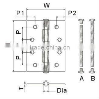 Stainless Steel plain joint door hinge