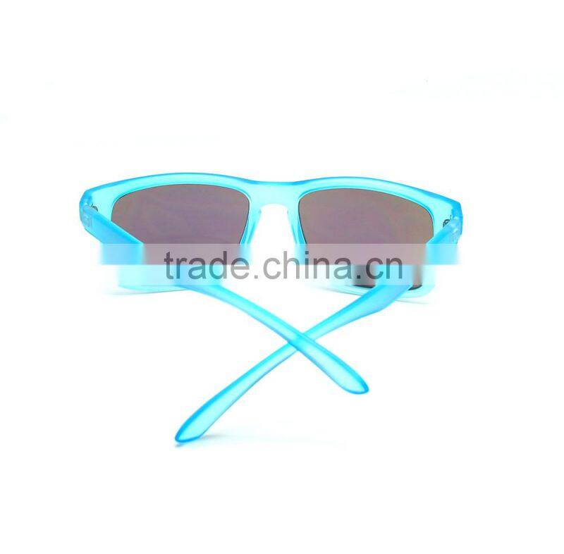 Men's Action Sports Transcluent Blue Sunglasses With Revo Lenses