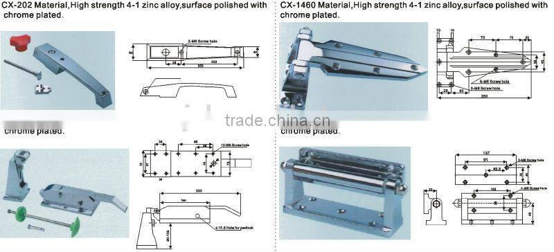 RESOUR Cold Room Door Hinge, Latch and Doorknob