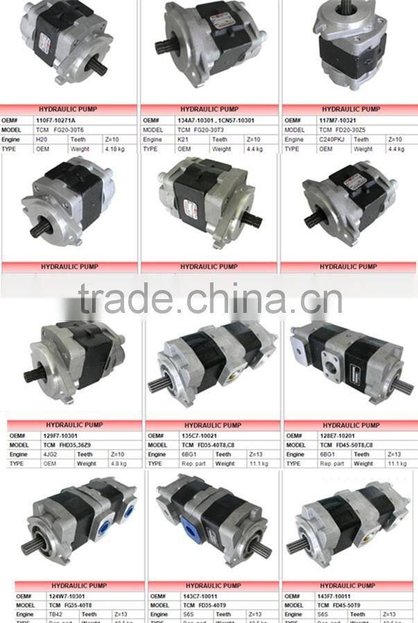 Hydraulic Gear Pump 117M7-10401 for TCM Forklift TCM FD20-30T6,T3