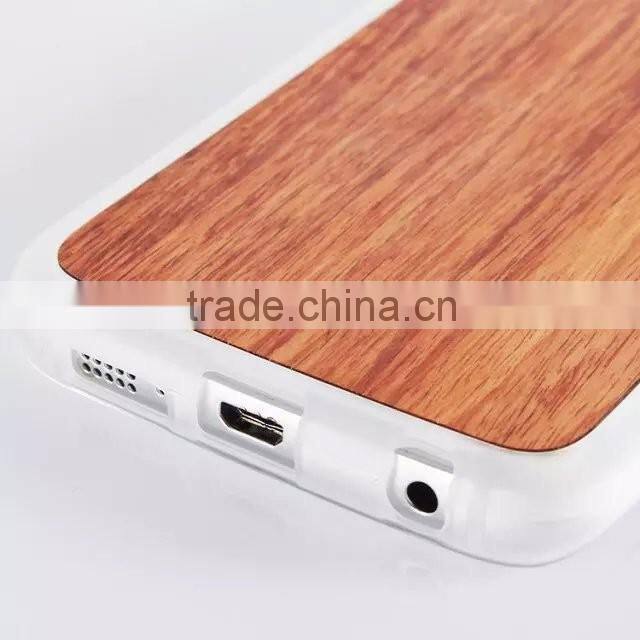 TPU Design Bamboo Phone Case Wood Mobile Phone S6 Cover