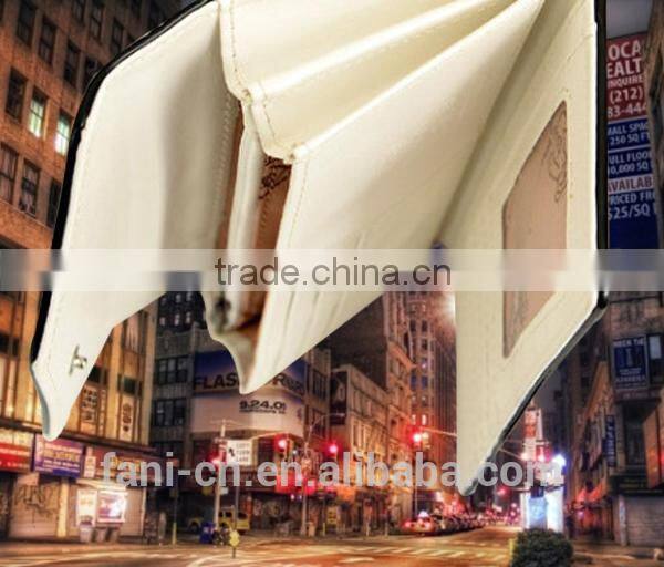 Unique magazine printed design ladies party clutch leather purse with elegance appearance