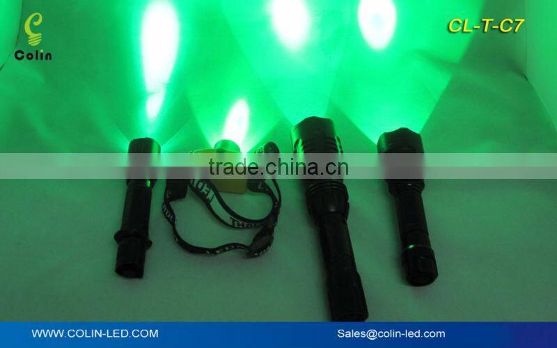 Cree Q5 high power green led flashlight