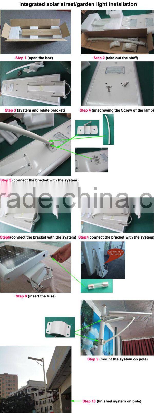 Factory Price CE RoHS Approval IP65 All in one Integrated LED Solar Highway Street Light