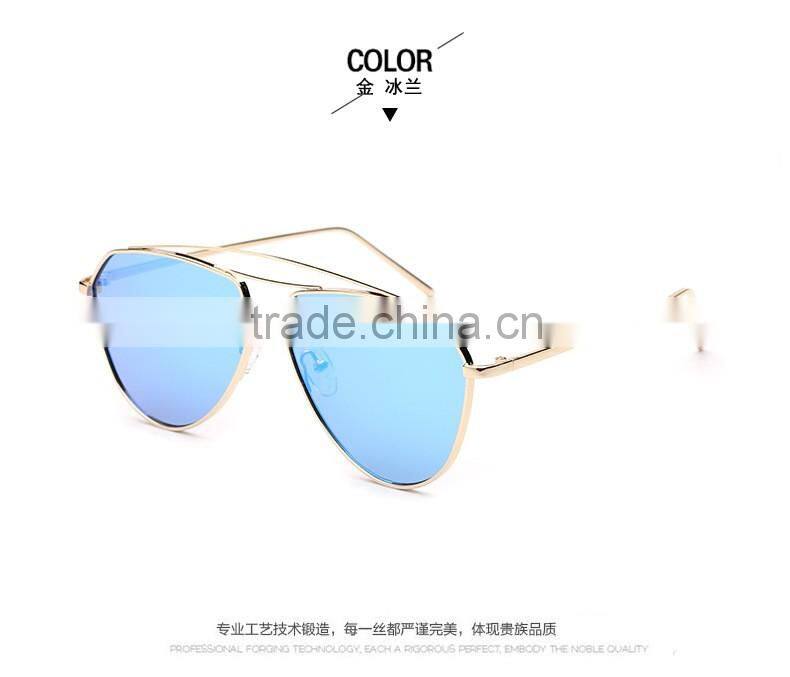 2016 The new high-grade wholesale metal reflective sunglasses