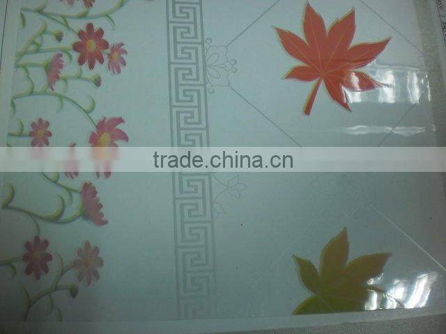 Newest hot sales transparent crystal page tablecloth with floral pattern vinyl straight/lace edge