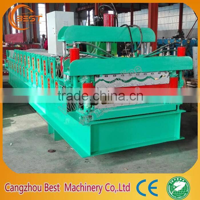 Galvanized roofing tile sheet cold roll forming machine