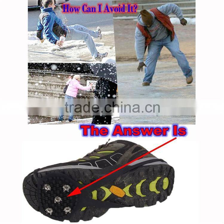 2015 High quality saled best eco-friendly four size shoe ice gripper for keeping safe