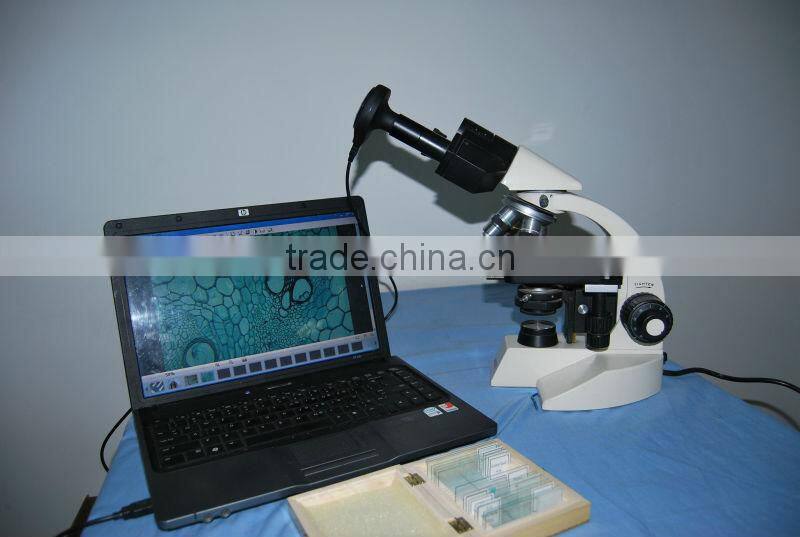 HD high resolution and high sensitivity CE proved digital microscope camera built-in relay lens and imaging software