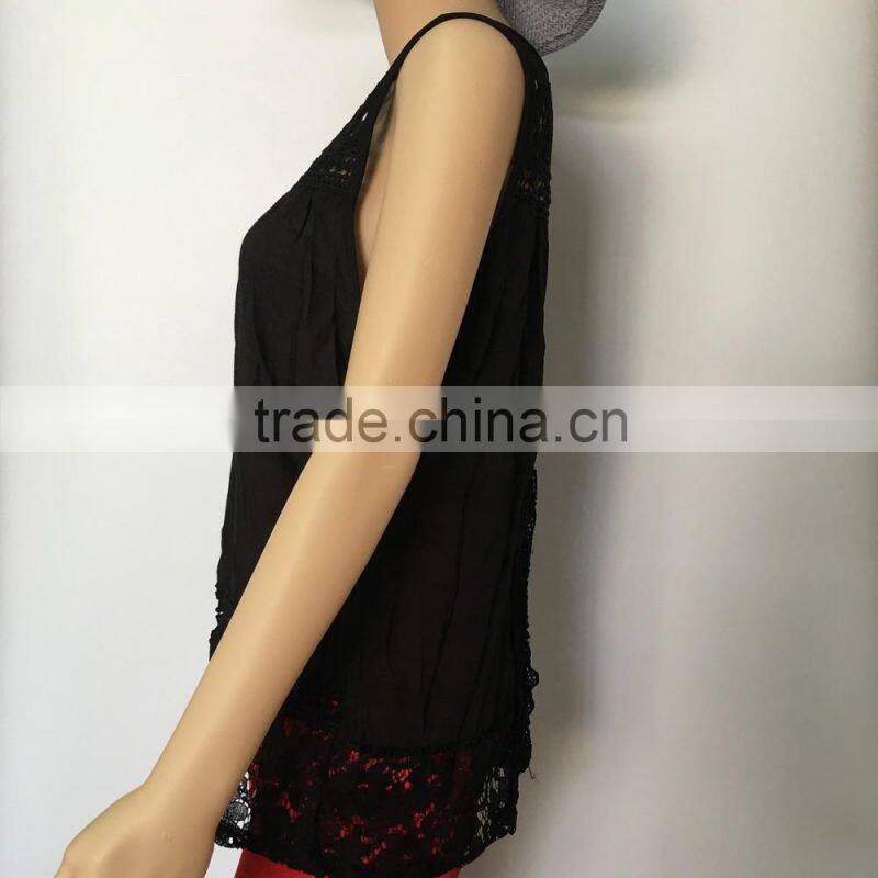 ladies lace tank top women lace vest girl's sleeveless garment girl's tank top sleeveless tops