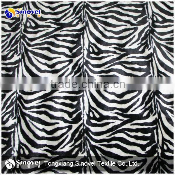 100% Polyester Animal Printing Velvet Fabric for Cushion