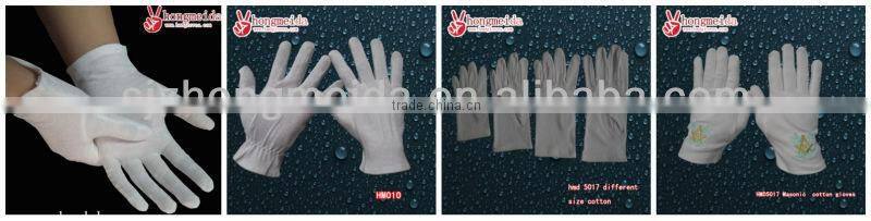 Men's 100%soft white cotton gloves