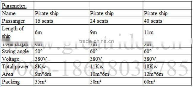 Outdoor 24 seats amusement park pirate ship on hot sale