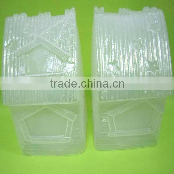 PVC Plastic Halloween House With LED Light Inside