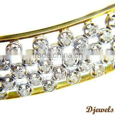 Ladies Diamond Gold Bangles, Stylish Diamond Bangles, Diamond Jewelry