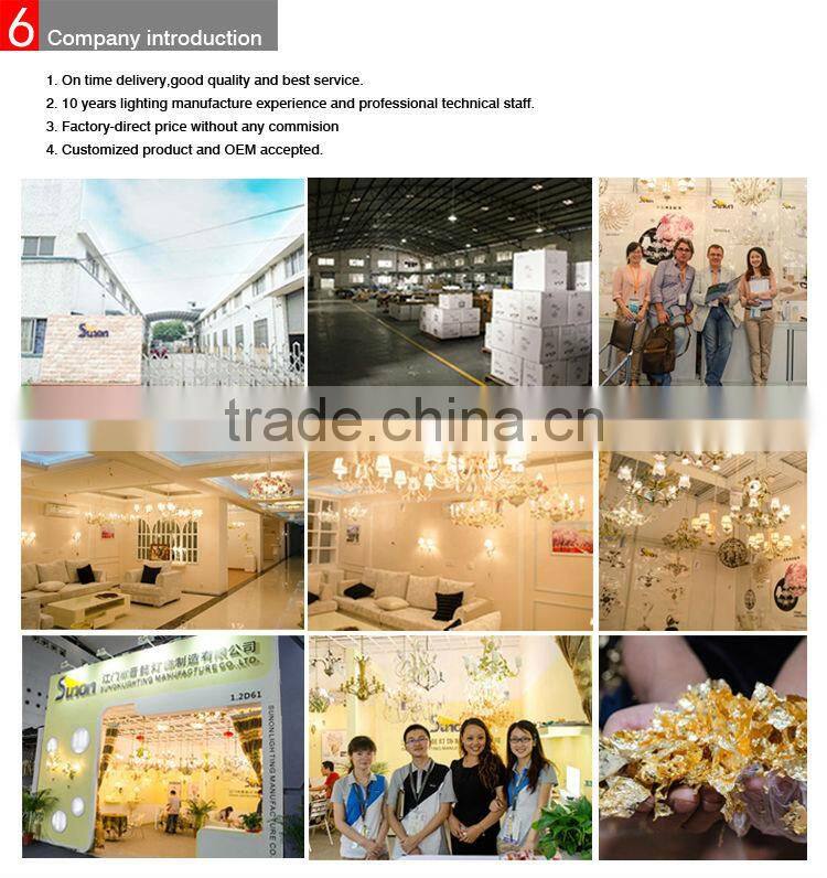 pearl green leaf and pink flower wrought Iron factory price decorative chandelier SD0852-8