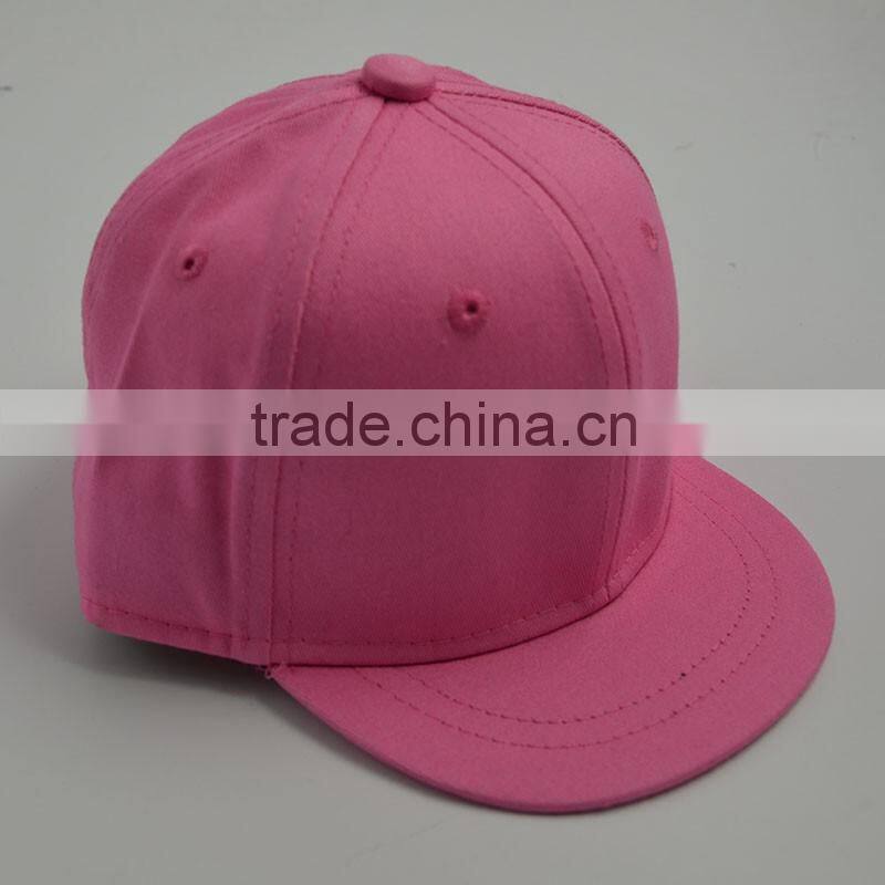 High Quality Custom Blank Flat Brim 6 Panel Snapback Cap/Hat
