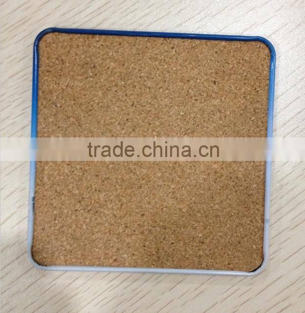 tin cork board coaster