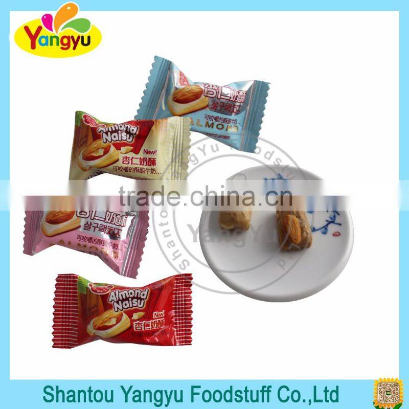 New professional wholesale almond milk flavor custom hard candy