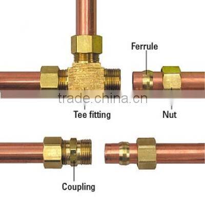 Brass Compression Fitting Straight Connector