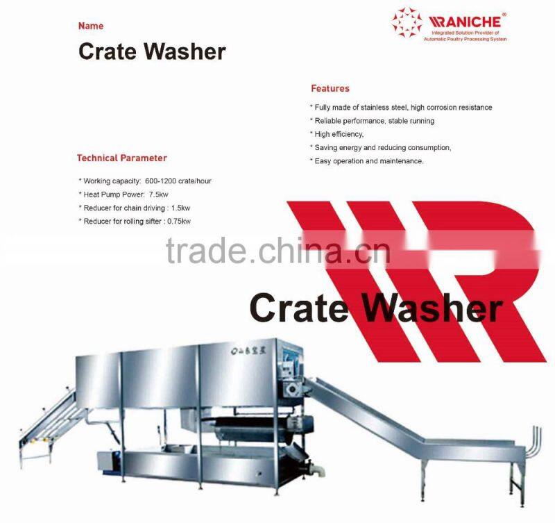 Poultry Chicken Slaughterhouse Equipmeny Crate Washer