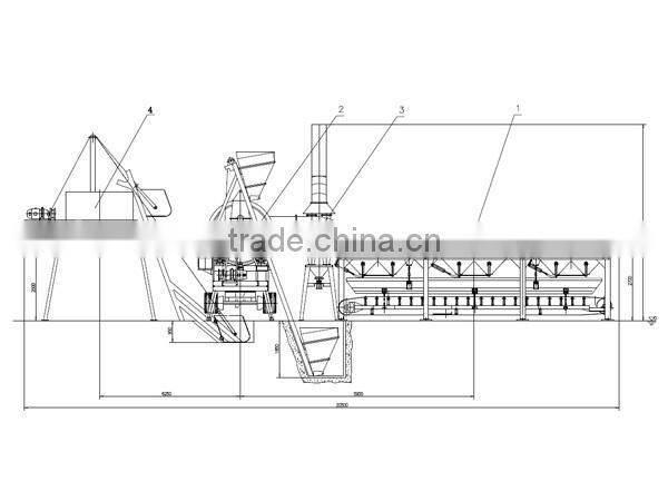 QLB60 60tph portable bitumen mixing plant with walking system