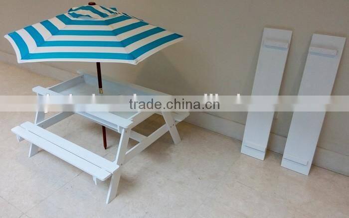 Outdoor Solid Wood Children Kids Sandpit Picnic table
