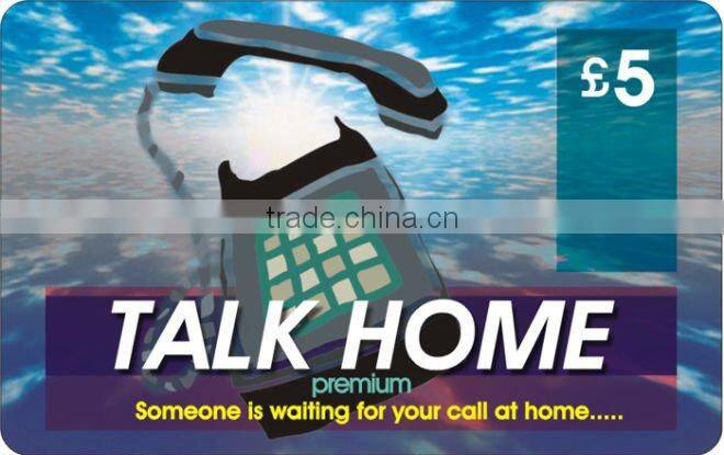 high quality scratch off prepaid contact card