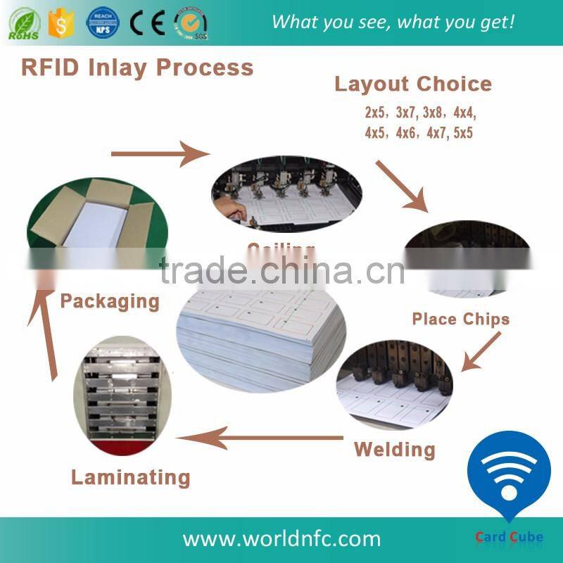 PVC 5*5 Ultralight RFID Inlay Sheet
