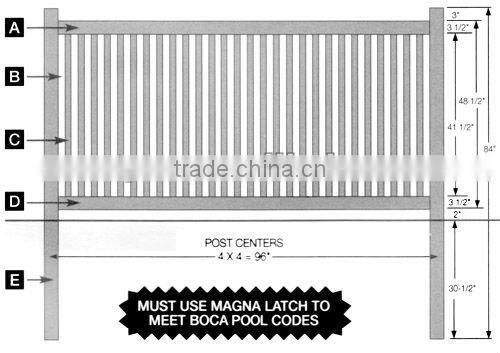Pool fence pvc fence