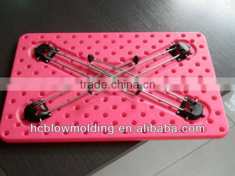 OEM Blow Molding Plastic Folding Table HDPE Folding Laptop Table Board Huizhou factory
