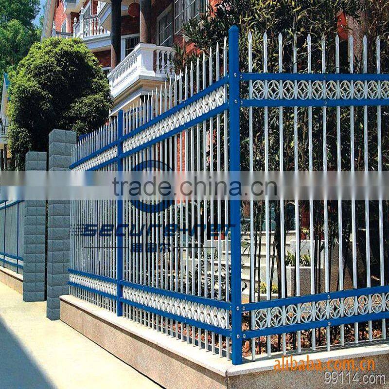 3-rail steel ornamental garden borded fence