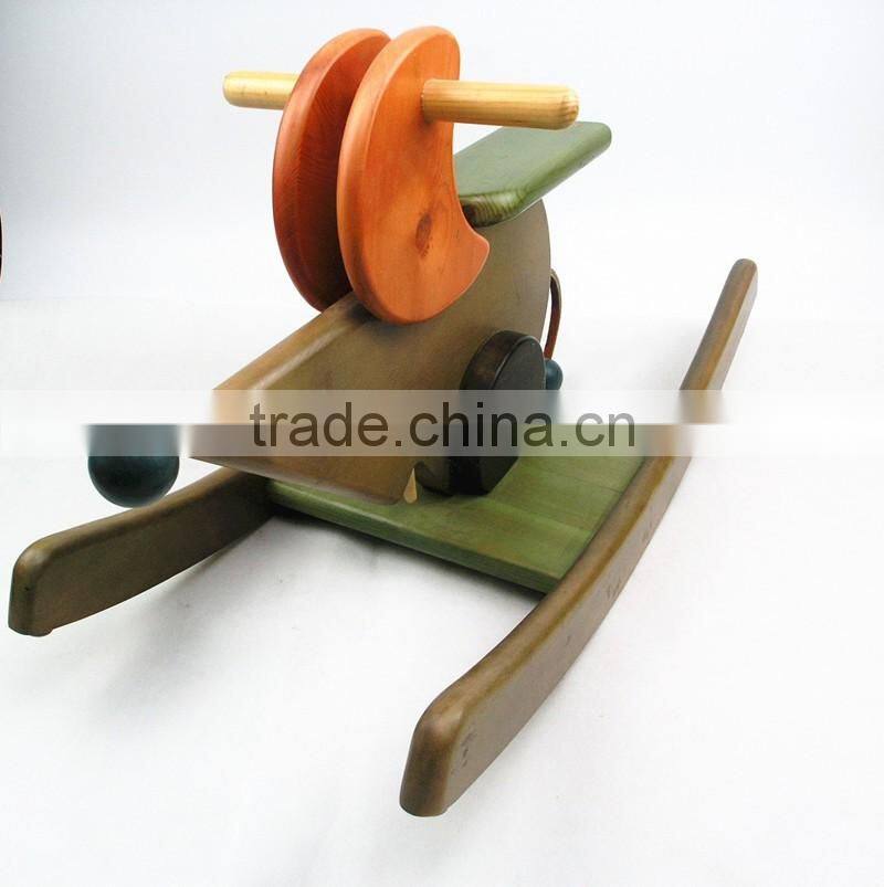Chinese manufacture baby rocking wooden horse kids mantis balance toy